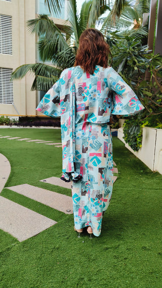 Jacket Satika - Abstract Mint Green