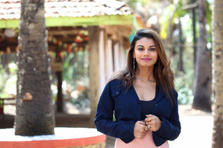 NAVY TWILL SHORT JACKET