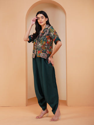 Achkan Nirvaana Floral green
