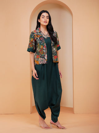 Achkan Nirvaana Floral green