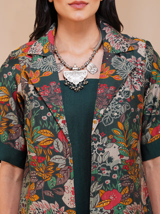 Achkan Nirvaana Floral green