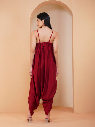Achkan Nirvaana Floral Maroon