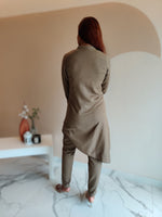 Load image into Gallery viewer, KHAKHEE ASYMMETRIC LONG JACKET PAIRED WITH FITTED PANTS
