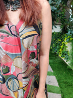 Load image into Gallery viewer, ABSTRACT PRINT RELAXED JUMPSUIT SLEEVELESS (COMES WITH BELT)
