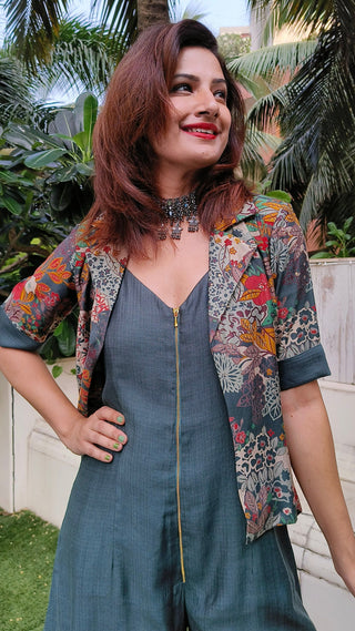 Urban Achkan Floral Green