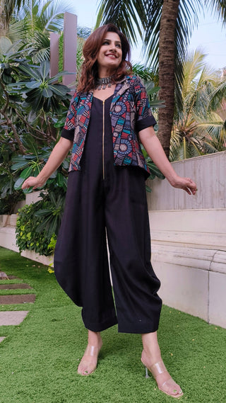 Urban Achkan Abstract Black