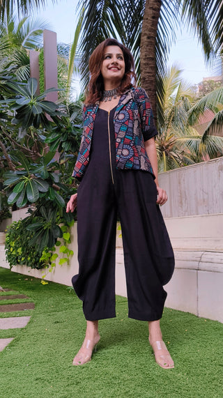 Urban Achkan Abstract Black