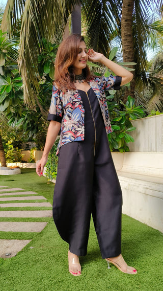 Urban Achkan Abstract Black Blue