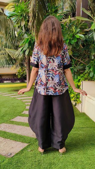 Urban Achkan Abstract Black Blue