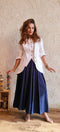 White & Blue