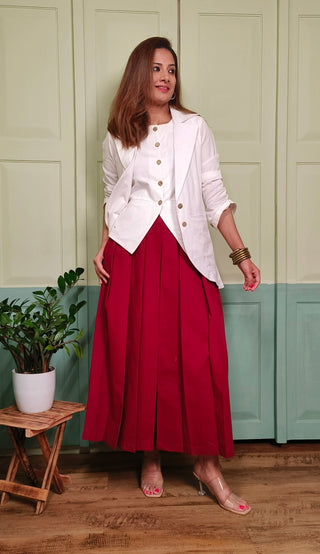 Lady Lead - White & Maroon