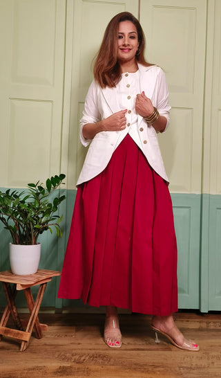 Lady Lead - White & Maroon