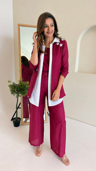Beyond The Stars - Burgundy 3 Piece Set