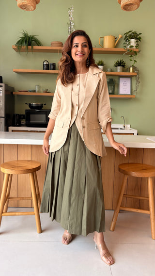 Lady Lead - Beige and Khaki 3 Piece set
