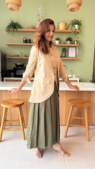 Lady Lead - Beige and Khaki 3 Piece set