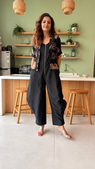 Urban Achkan Black Foil