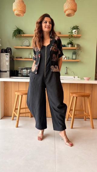 Urban Achkan Black Foil