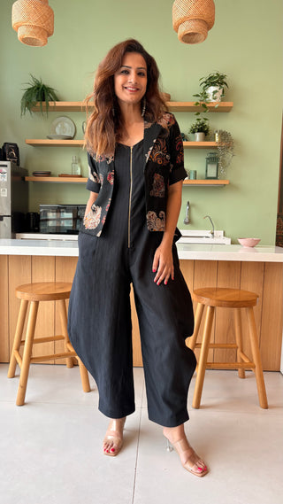 Urban Achkan Black Foil