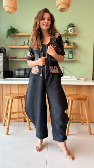 Urban Achkan Black Foil