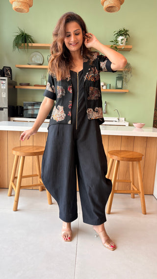 Urban Achkan Black Foil