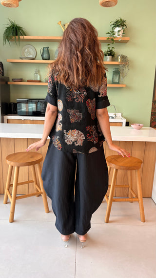 Urban Achkan Black Foil