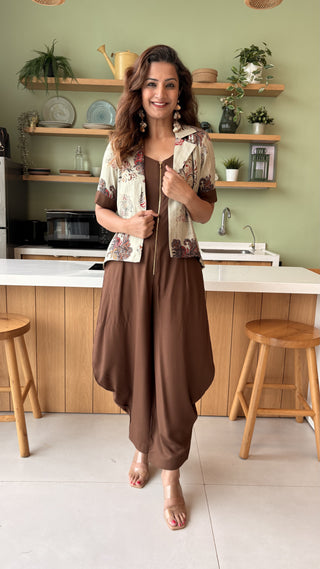 Urban Achkan Beige Foil