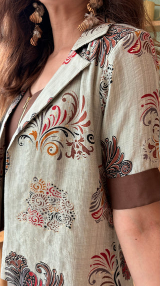 Urban Achkan Beige Foil
