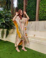 Load image into Gallery viewer, TIE DYE PRINTED SILK KAFTAAN
