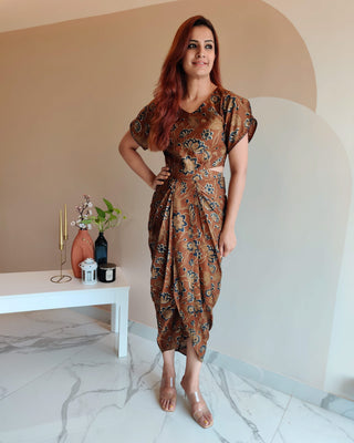 The Dhoti Dress - Brown