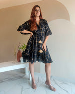 Load image into Gallery viewer, BLACK CHECKERED DRESS
