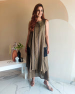 Load image into Gallery viewer, STRIPED LAYERED DRESS
