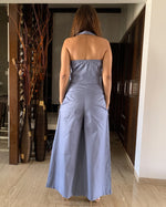 Load image into Gallery viewer, ICE BLUE BELL-BOTTOM PANTS WITH HALTER VEST COAT (WITHOUT BLAZER)
