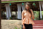 Load image into Gallery viewer, FLORAL PRINTED PEPLUM TOP WITH STRINGS
