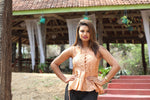 Load image into Gallery viewer, FLORAL PRINTED PEPLUM TOP WITH STRINGS
