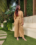 Load image into Gallery viewer, FAWN BELL-BOTTOM PANT WITH HALTER VEST COAT AND LONG BLAZER

