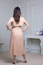 Load image into Gallery viewer, PEACH LONG MIDI WITH ATTACHED JACKET
