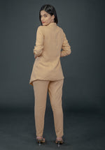 Load image into Gallery viewer, PEACH LONG JACKET WITH FITTED PANT &amp; SWEETHEART NECKLINE BUSTIER
