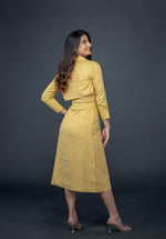 Load image into Gallery viewer, LEMON YELLOW LONG MIDI WITH ATTACHED JACKET
