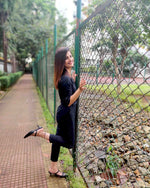 Load image into Gallery viewer, BLACK TWILL UTILITY JUMPSUIT
