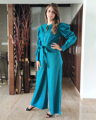 Gold Zipper - Teal