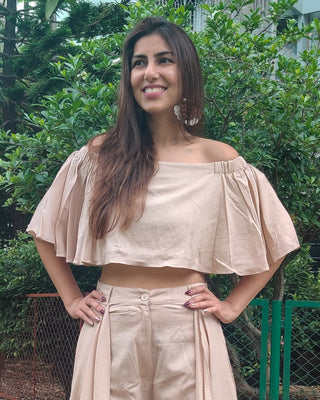 Off My Shoulder - Beige
