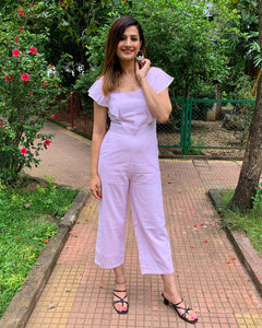 PINK JUMPSUIT WITH FRILL