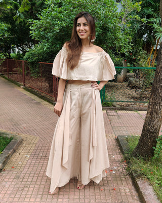 Off My Shoulder - Beige