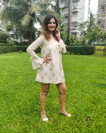 Load image into Gallery viewer, NATURAL PURE LINEN MID DRESS
