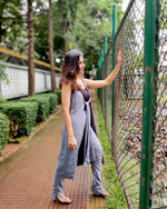Load image into Gallery viewer, TEAL SLEEVELESS LONG JACKET AND WELL FITTED TROUSER
